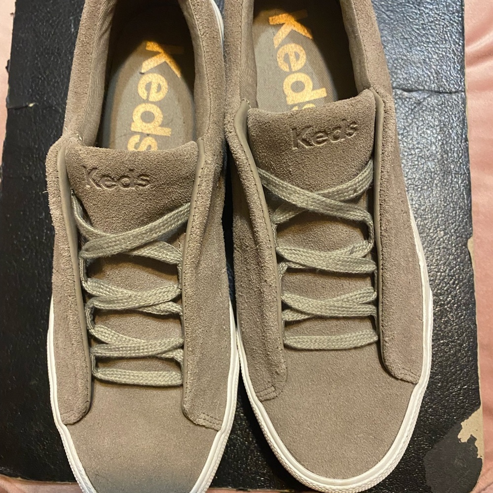 Keds  Women’s Tan Suede Sneakers